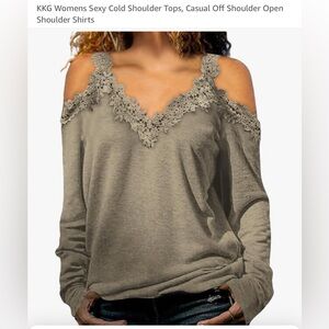 KKG Women’s Cold Shoulder Long Sleeve Top